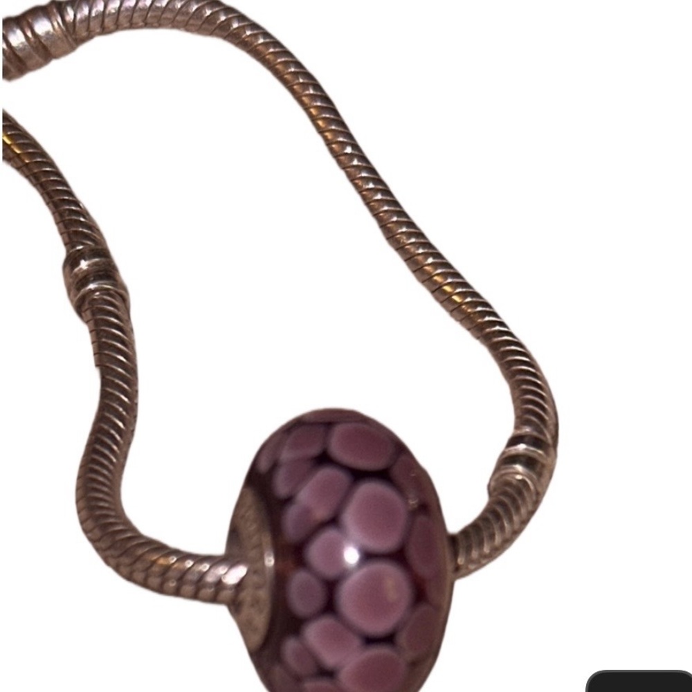 Pandora purple Murano glass charm - Picture 2 of 3